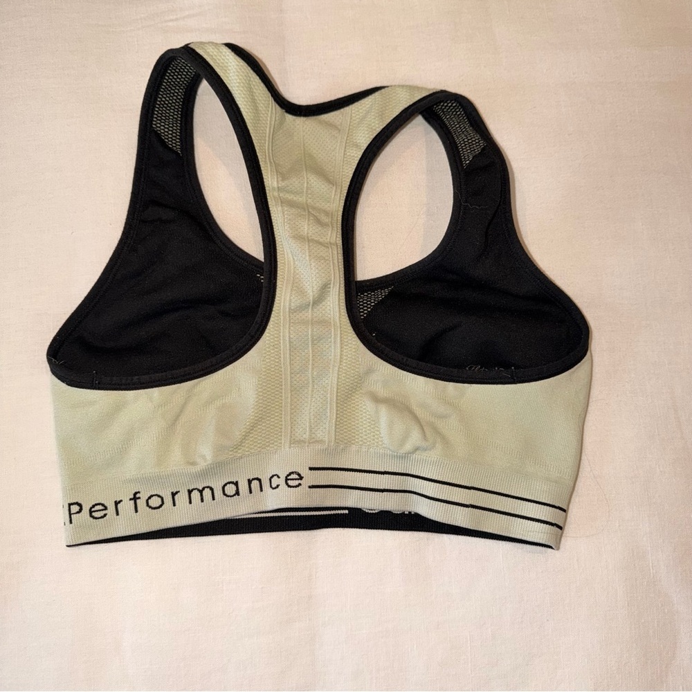Calvin Klein Logo Band Sports Bra Racerback Gray Green Athleisure Size S - Picture 4 of 8